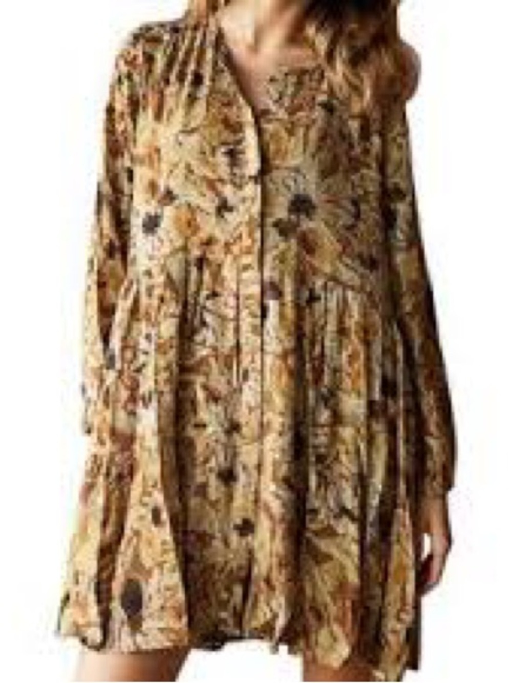 Wilfred Aritzia Barossa Tiered Long Sleeve Babydoll Shirt Dress XS⁠
